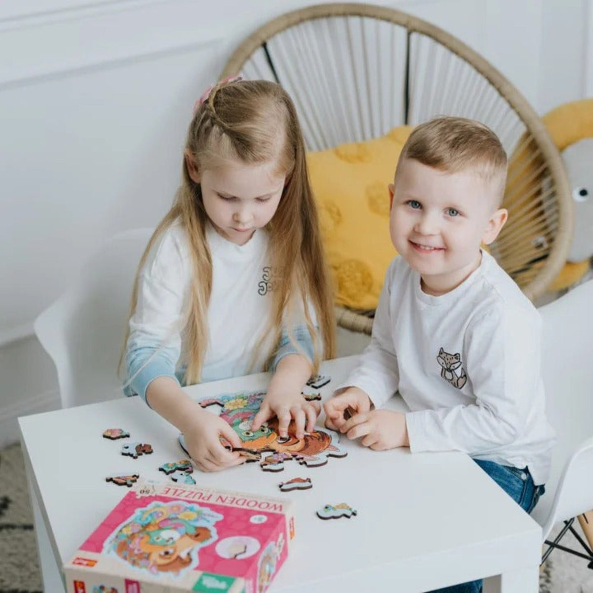 Wood Craft 50 Piece Wooden Puzzle - Happy ik Family