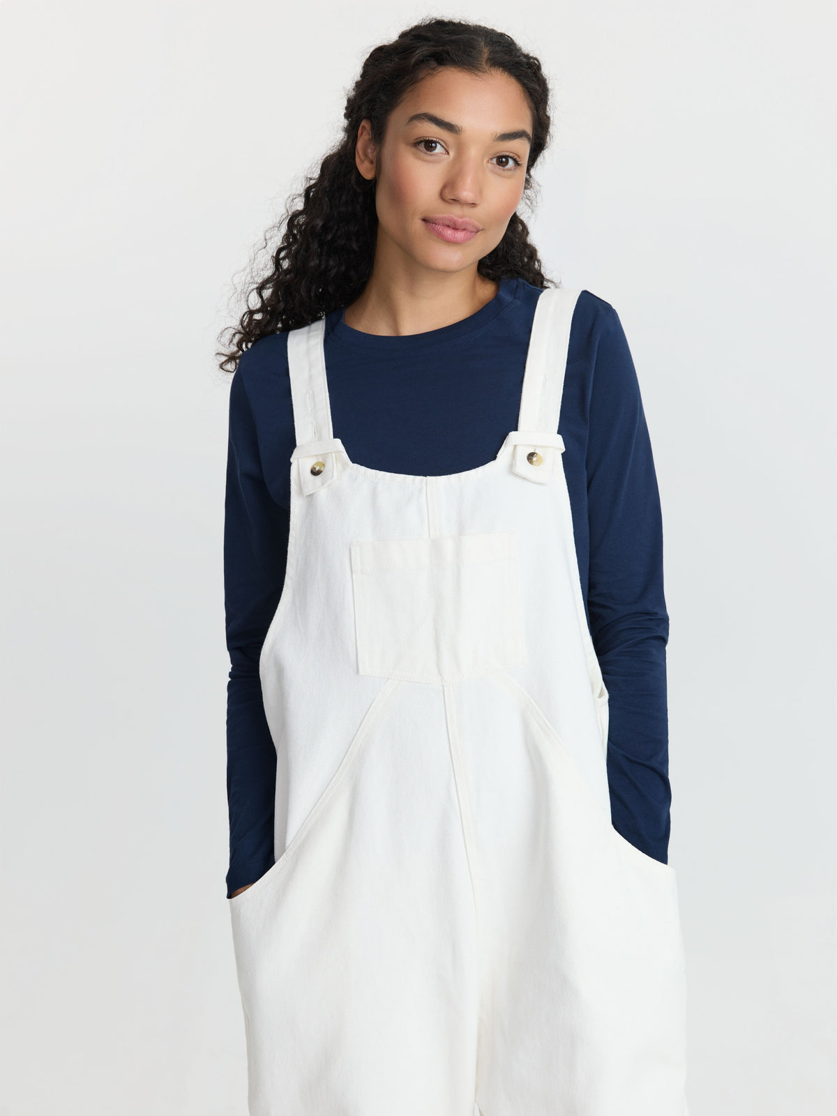 The Oversized Denim Dungaree -  Women's