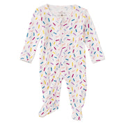 Bamboo Blend Zip Footie - Sugar Rush