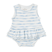 Bamboo Blend Skirted Romper - Breezy Bay Stripe