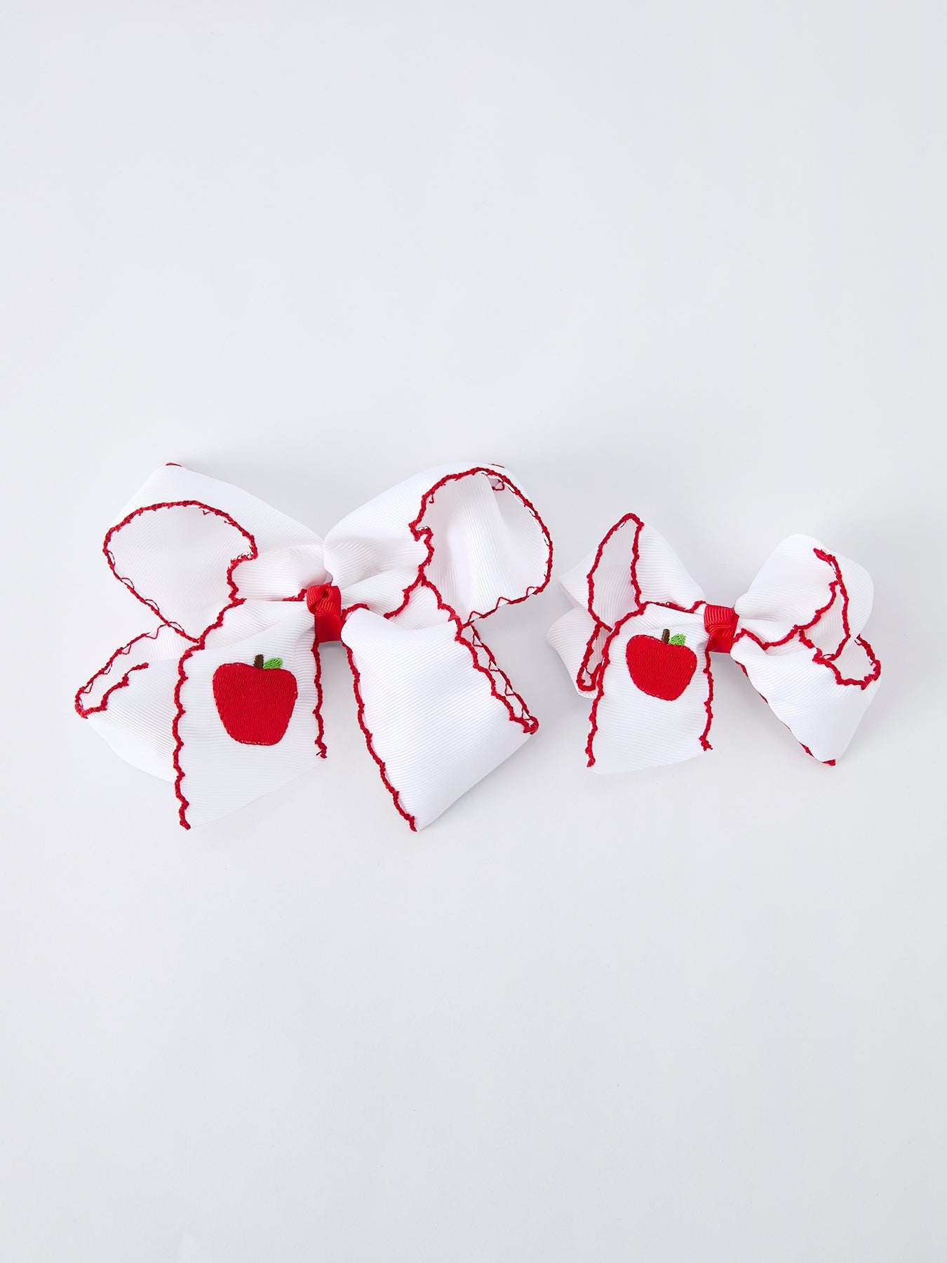 Back-to-school Apple Applique Girls Hairpin 4 Inches/6.25 Inches