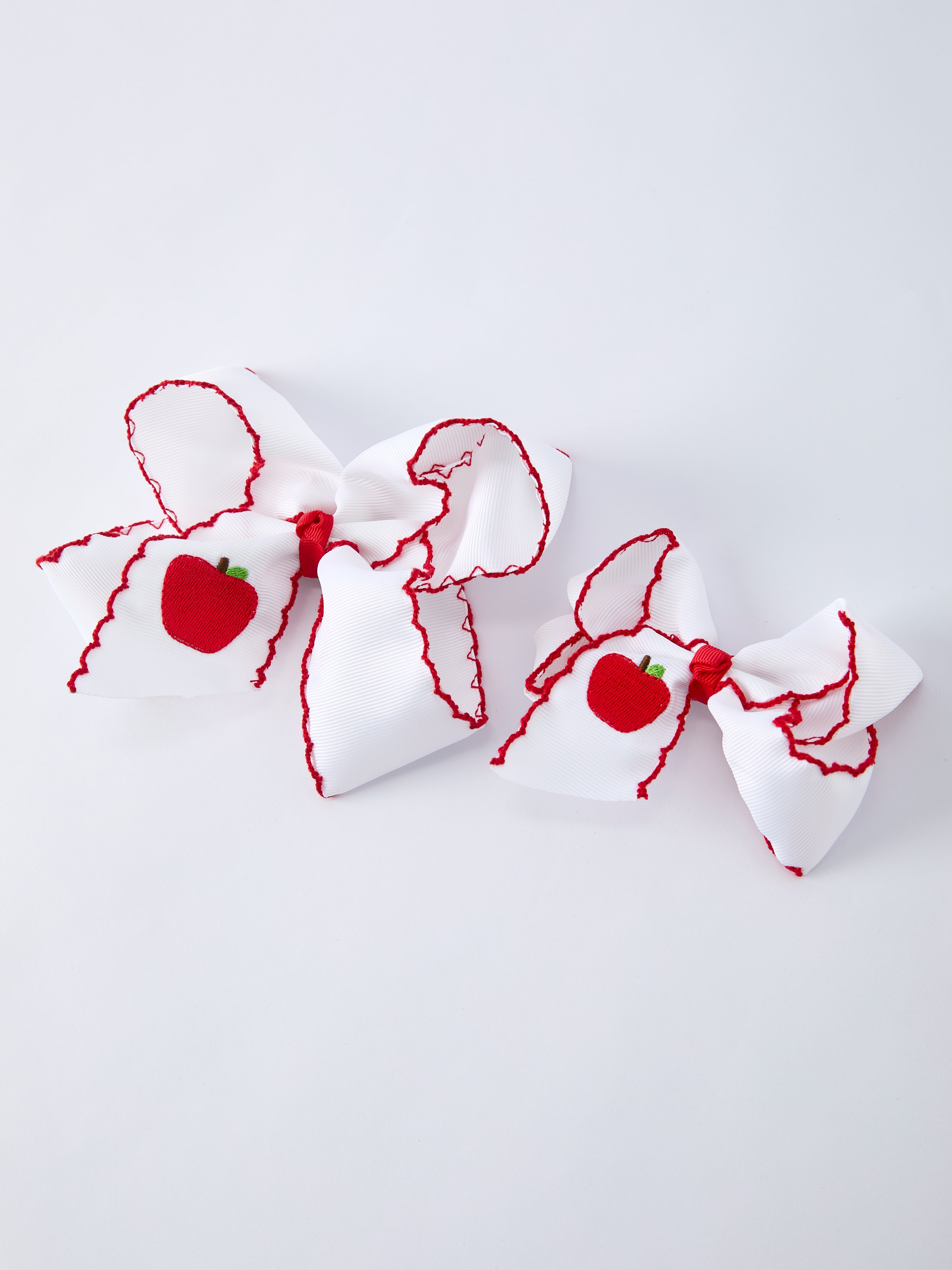 Back-to-school Apple Applique Girls Hairpin 4 Inches/6.25 Inches