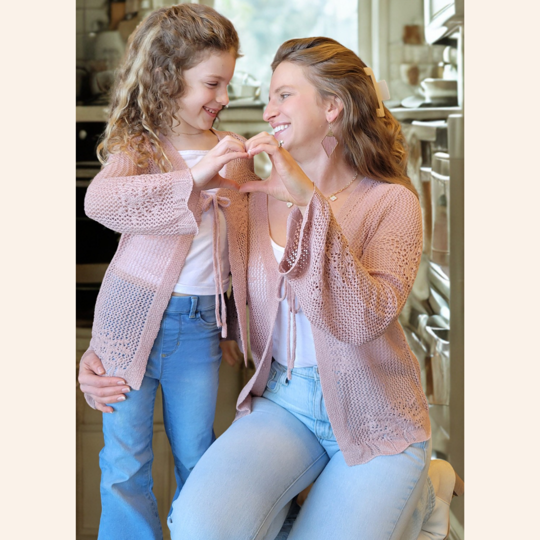 Crochet Bell Sleeve Cardigan- Women