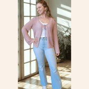 Crochet Bell Sleeve Cardigan- Women