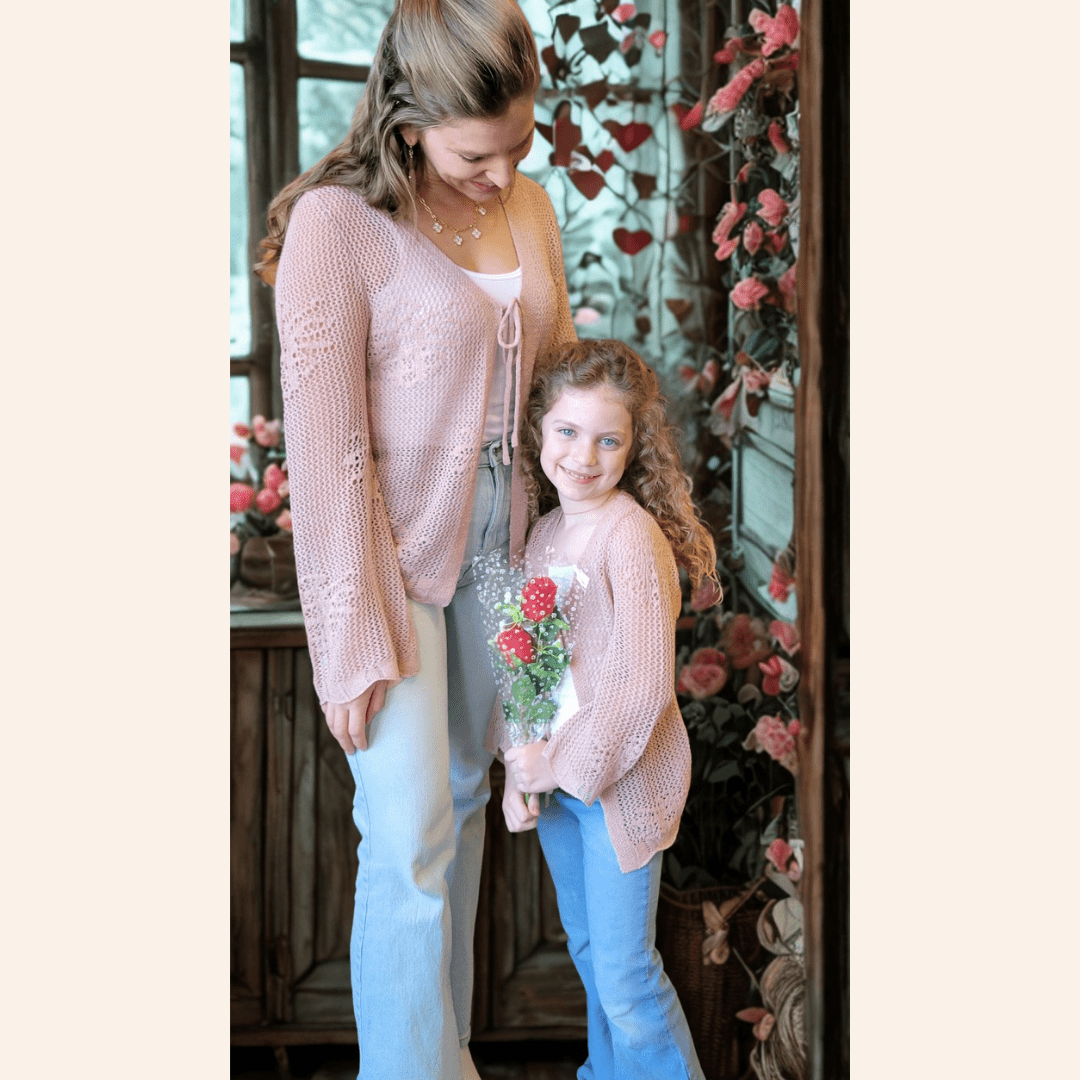 Crochet Bell Sleeve Cardigan- Women