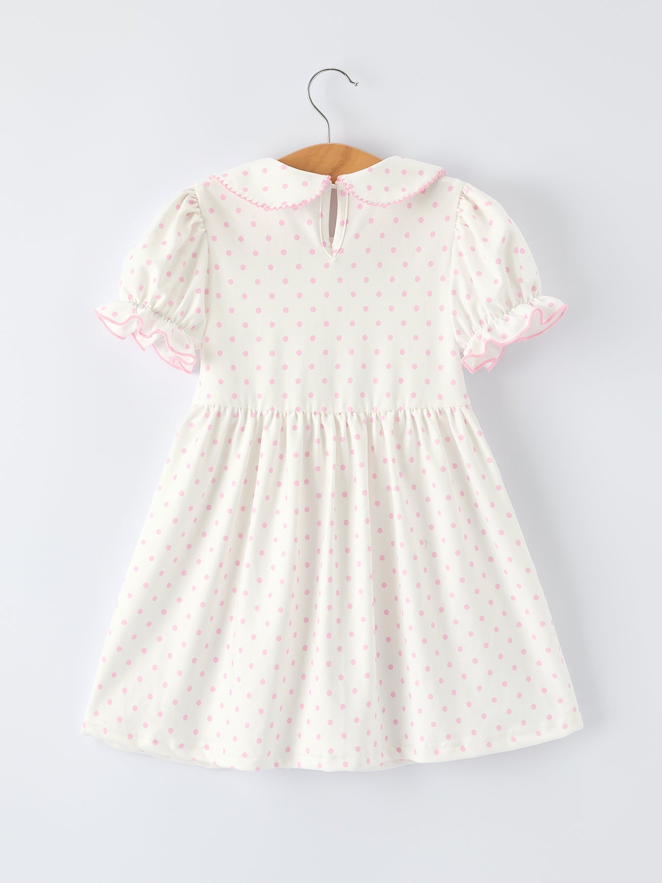 Back To School Polka Dot Girls Dress Pencil Bow Applique