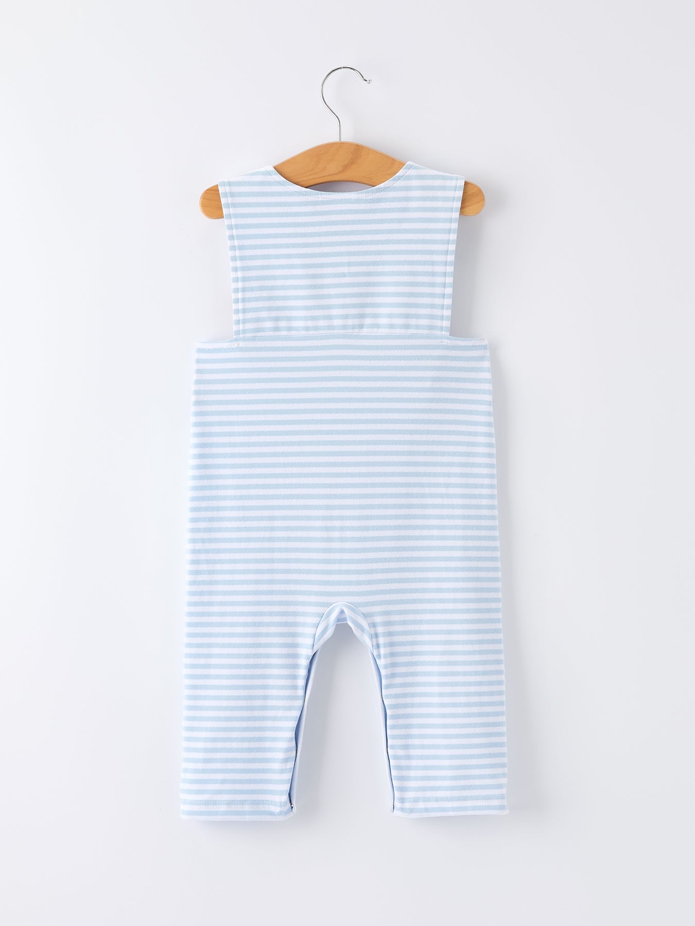 4th Of July Stripe Blue Boys Romper