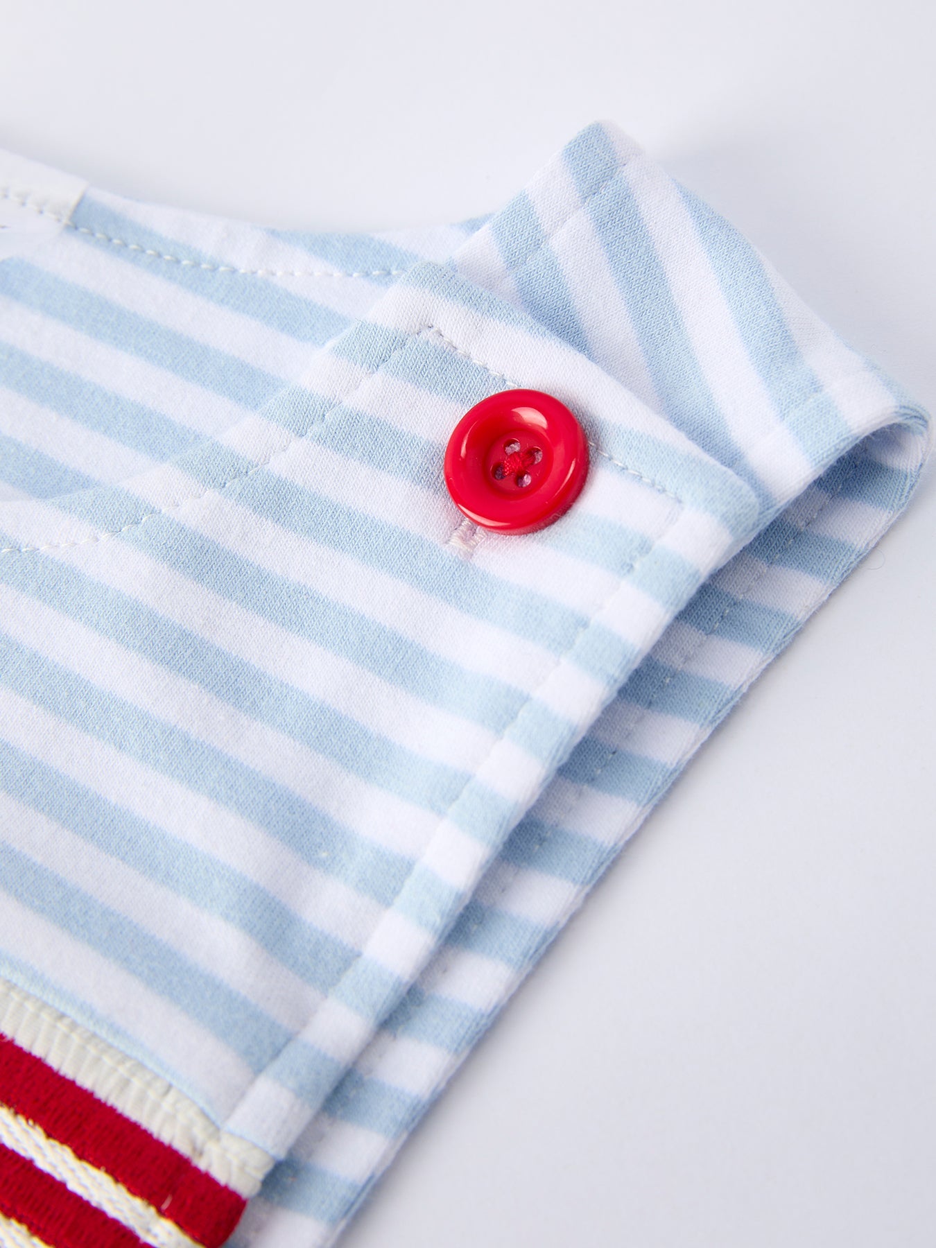 4th Of July Stripe Blue Boys Romper