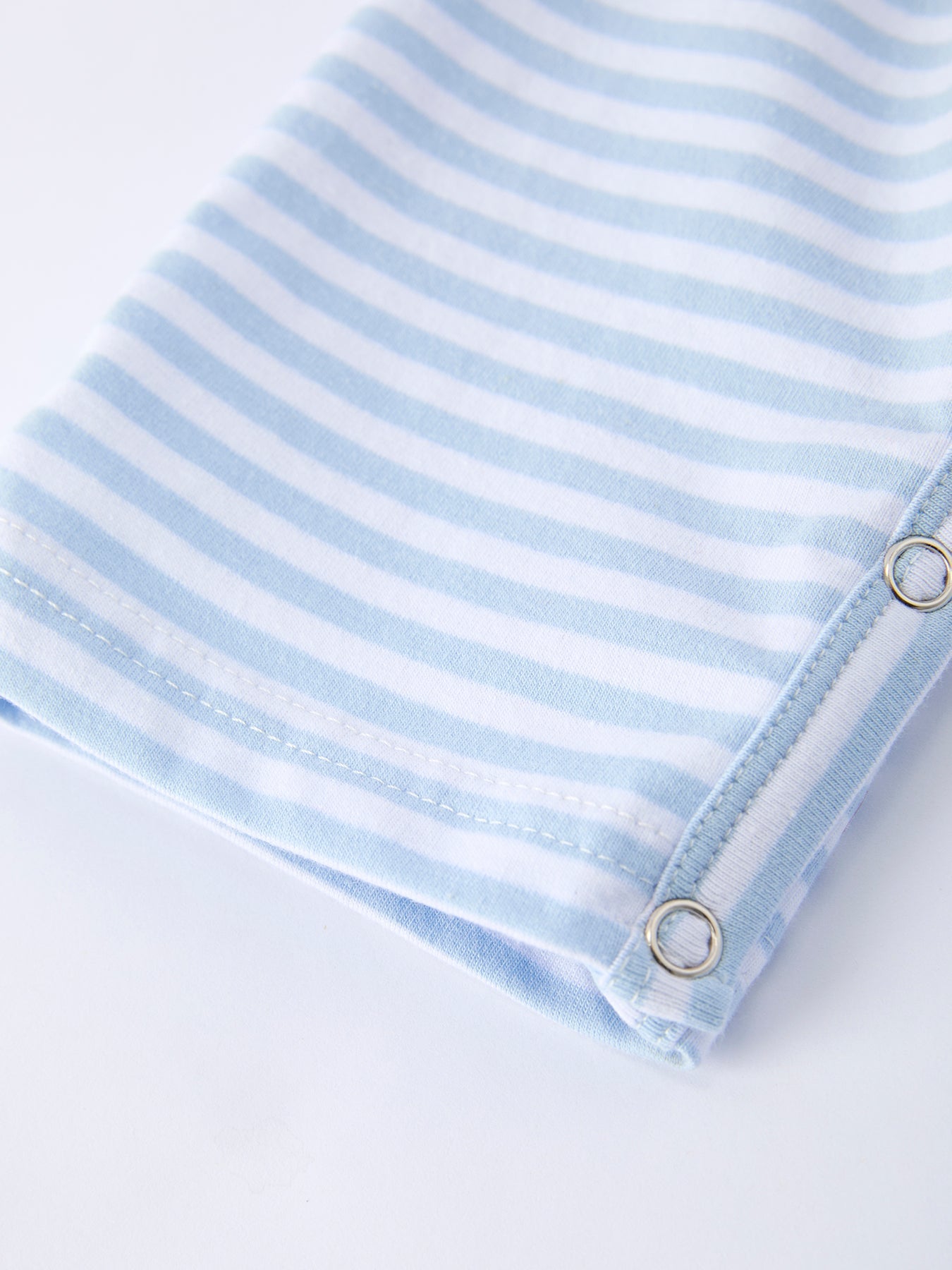 4th Of July Stripe Blue Boys Romper
