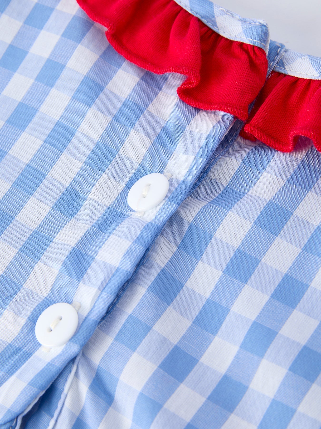 4th Of July Plaid Girls Smocked Toddler Girl Dress