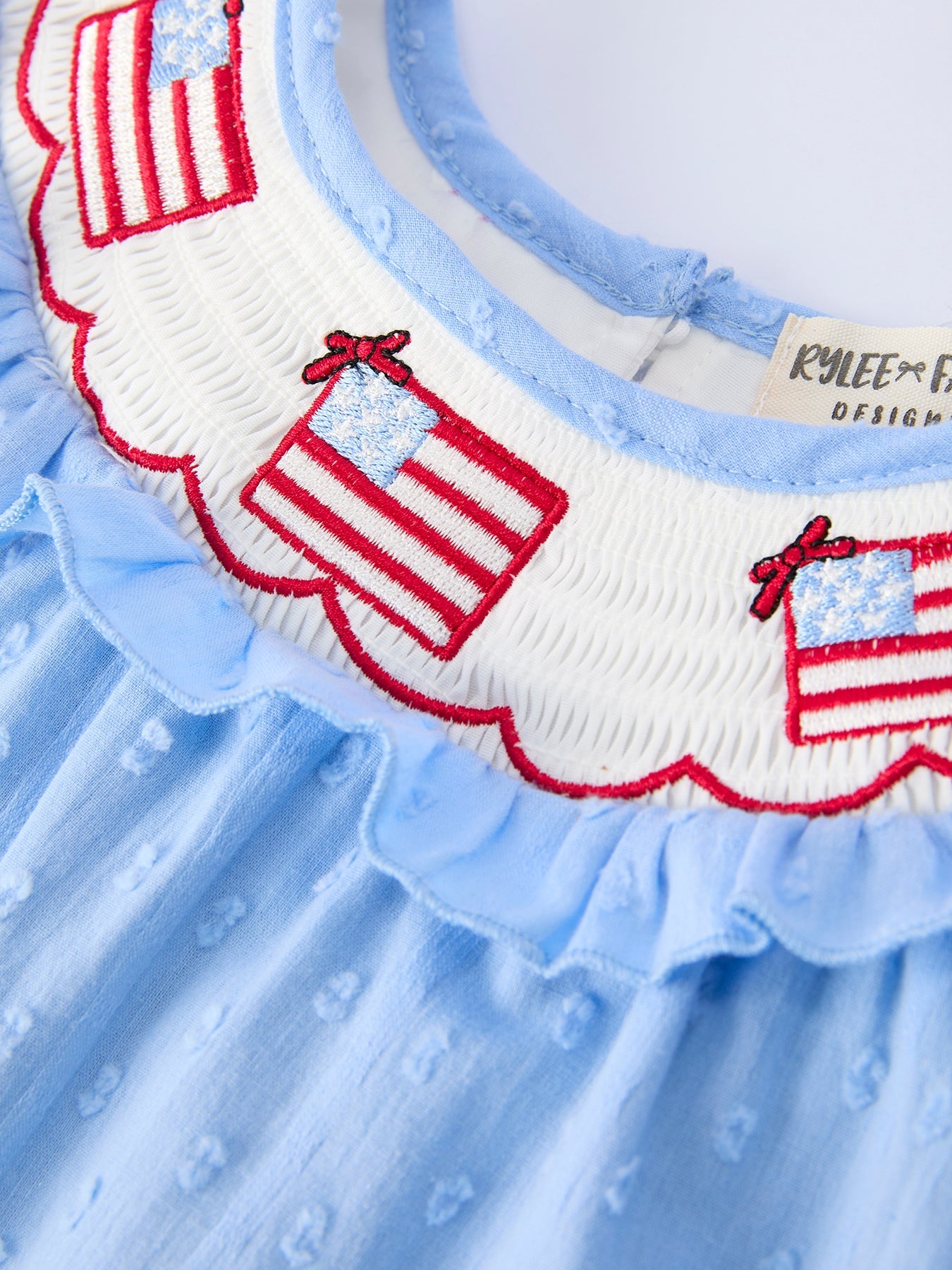 4th Of July Flag Girls Bloomer Set Ruffle Collar