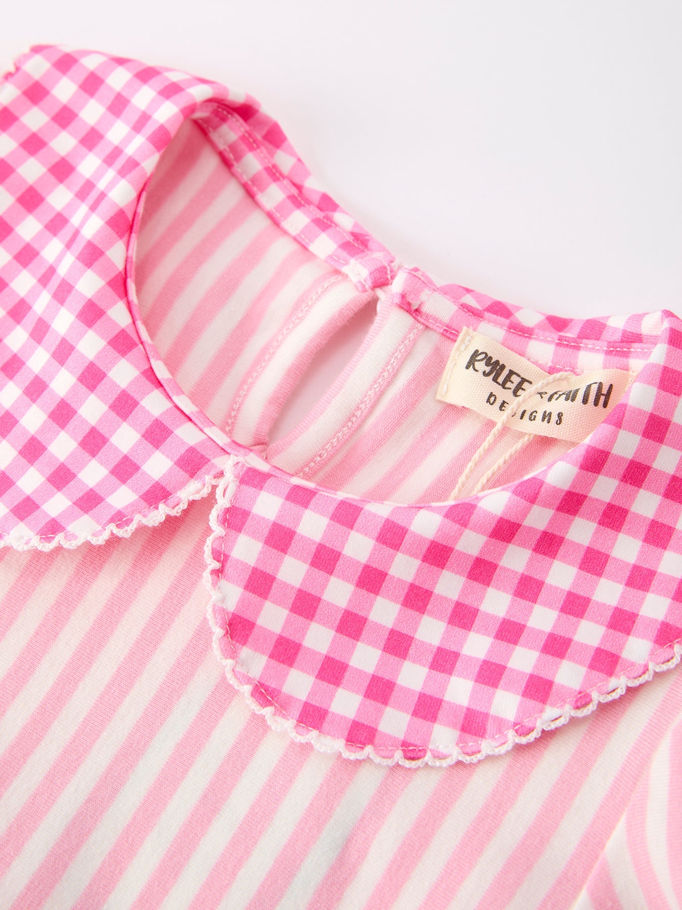Back To School Girls Striped Lapels Bow Dress