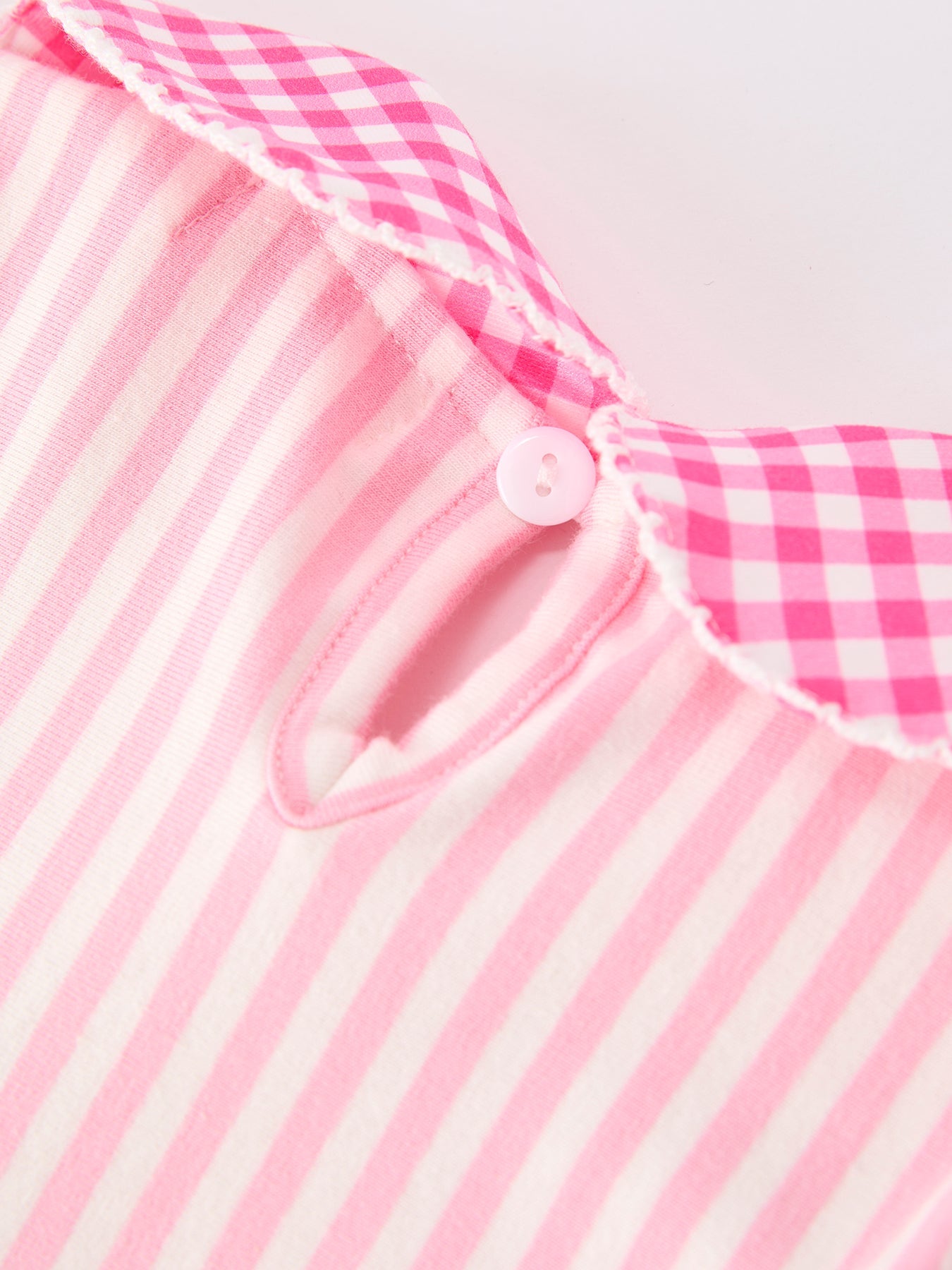 Back To School Girls Striped Lapels Bow Dress