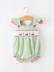 Western Boots Cactus Girls Romper Stripe Ruffle Strap
