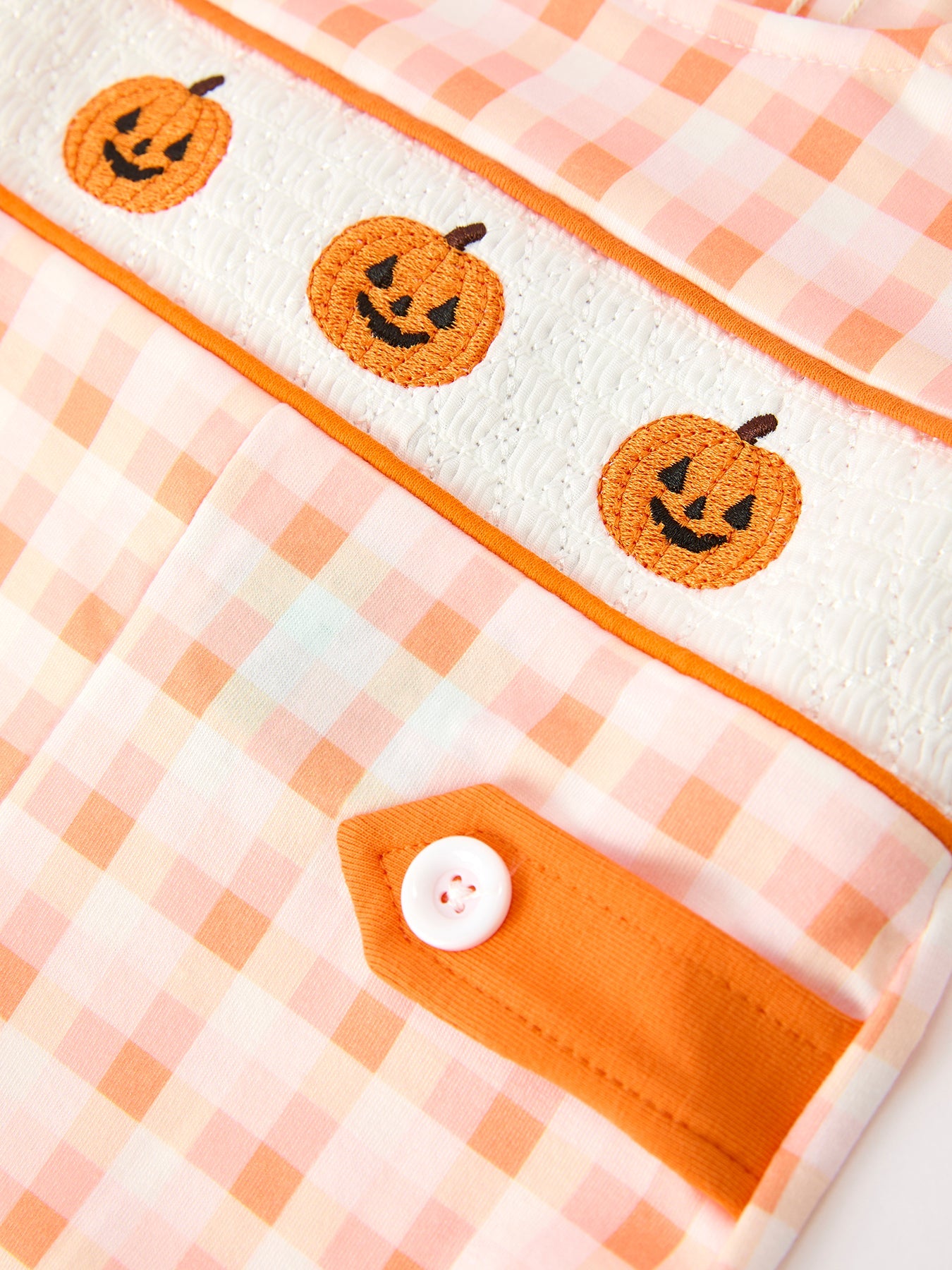 Halloween Pumpkin Plaid Boys Jonjon