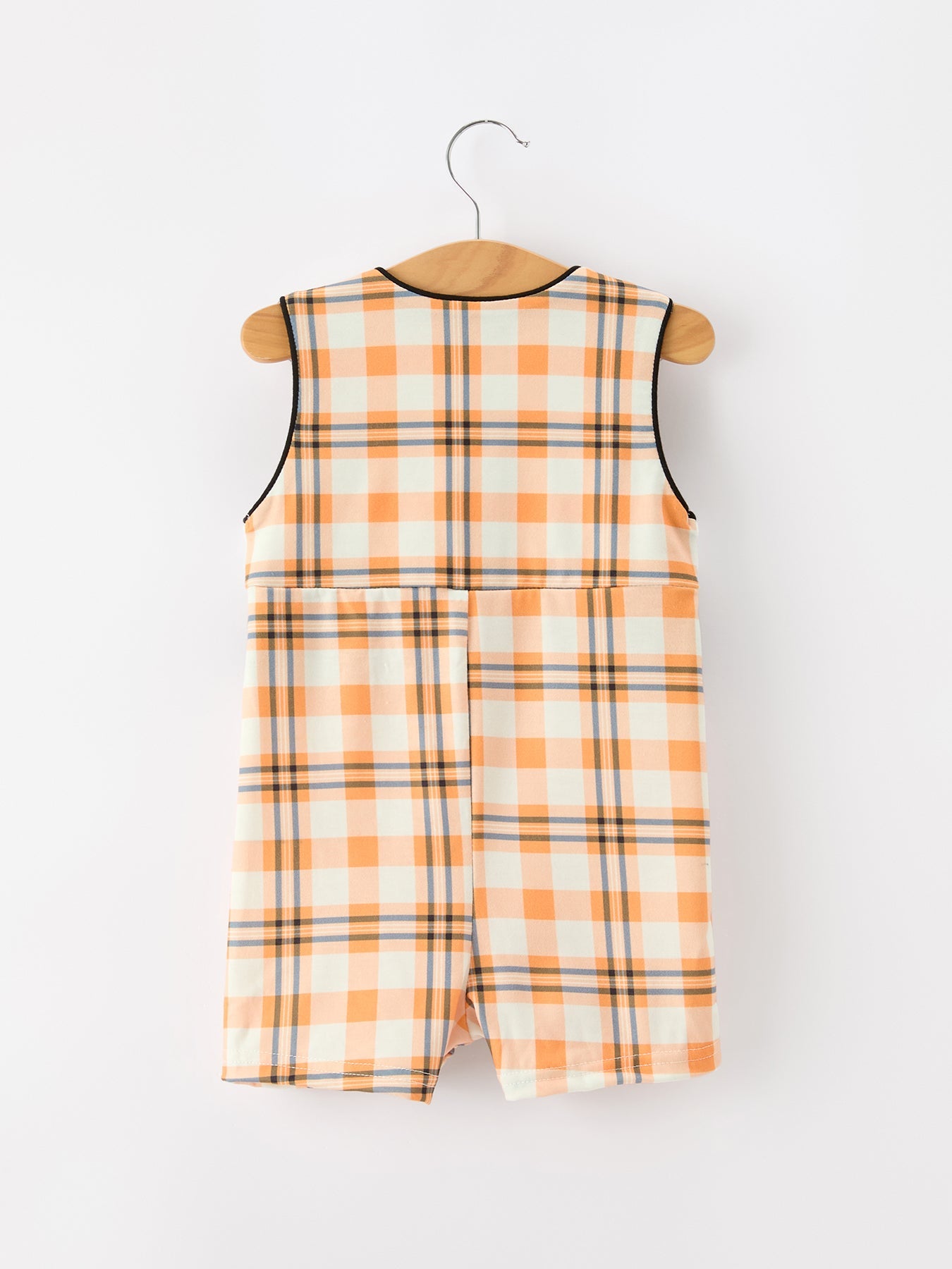 Halloween Plaid Boys Jonjon Romper