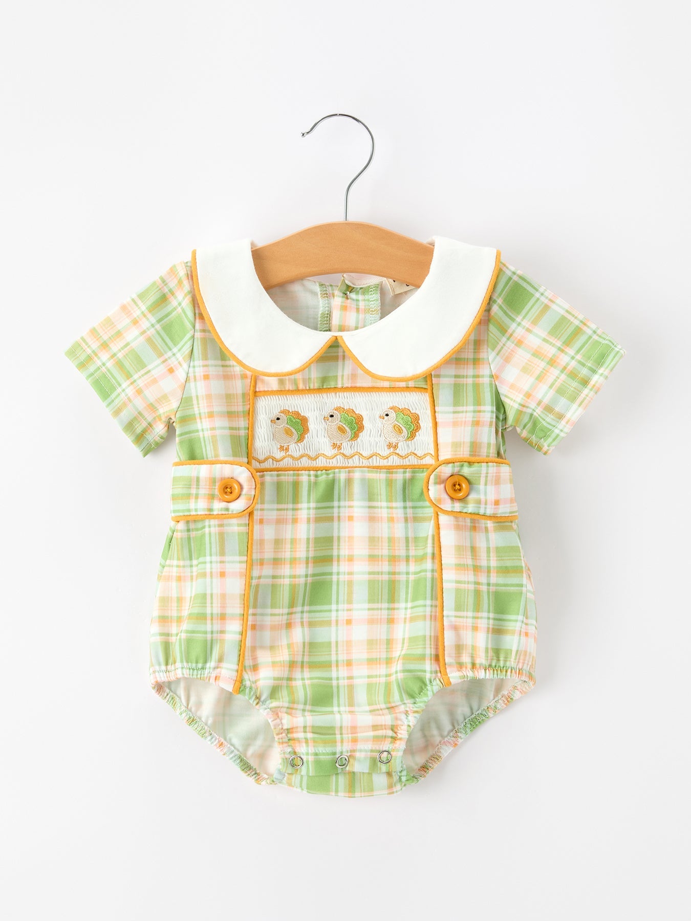 Thanksgiving Turkey Smocked Baby Boy Jonjon