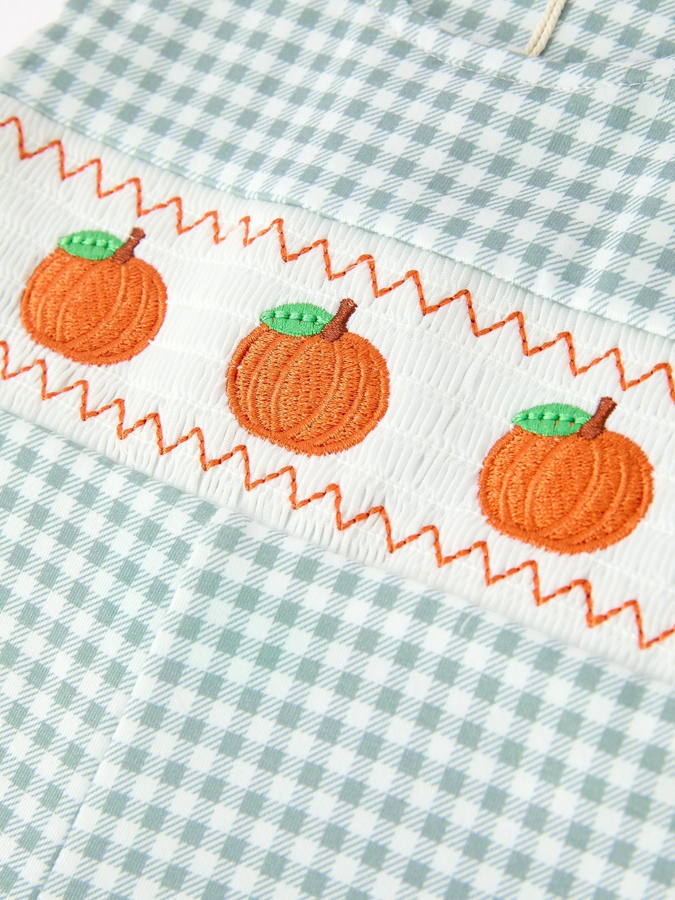 Halloween Thanksgiving Pumpkin Embroidered Baby Boy Jonjon