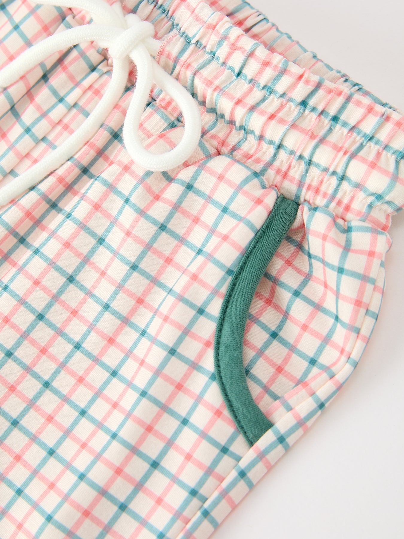 Boys Christmas Embroidered T-shirt & Plaid Pants Set