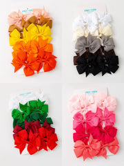 Fall Bow Hair Clip Set