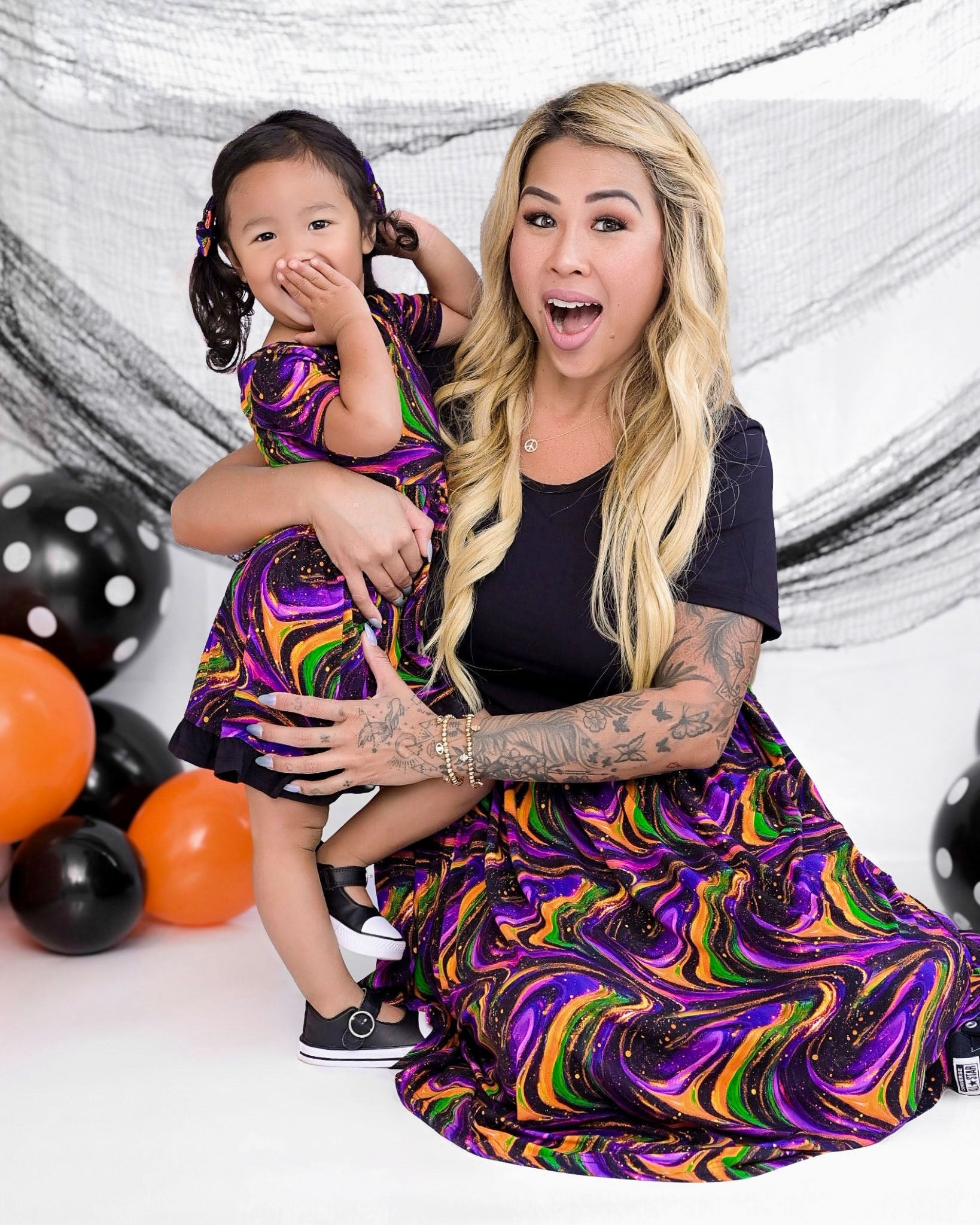Halloween | Magic Swirls | Bamboo Ruffle Twirl Dress