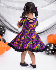 Halloween | Magic Swirls | Bamboo Ruffle Twirl Dress