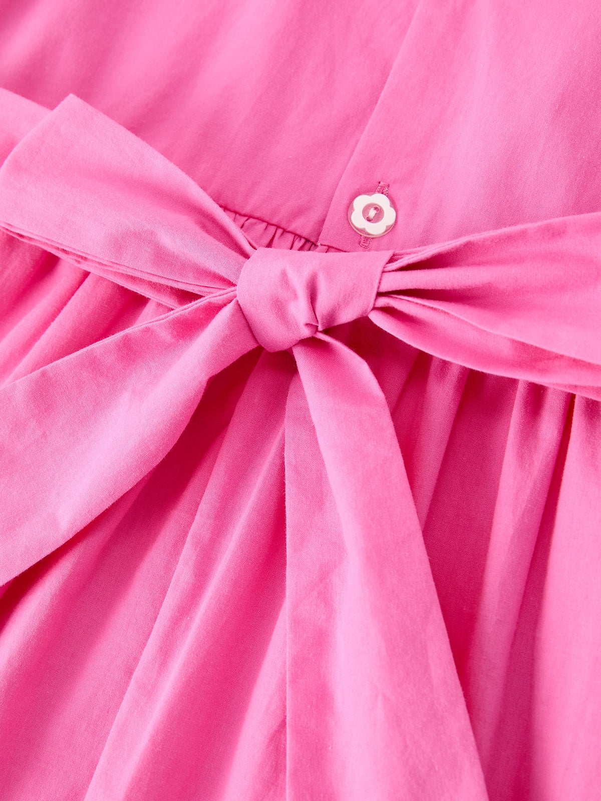Fall Girls Hot Pink Floral Embroidered Smocked Dress