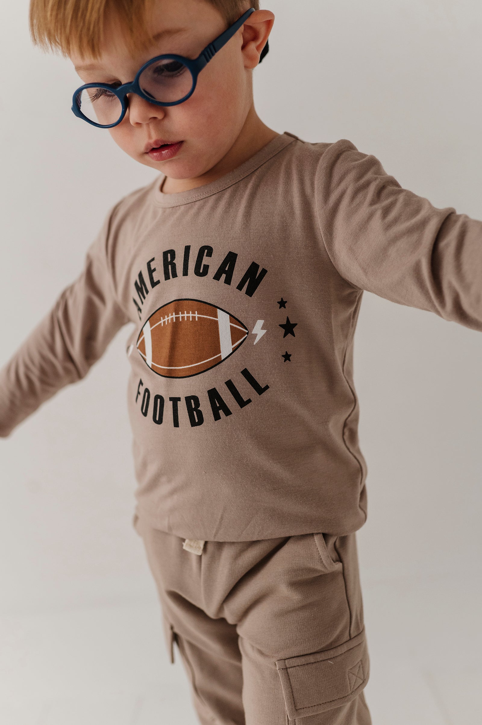 Boys Long Sleeve Tee In American Football
