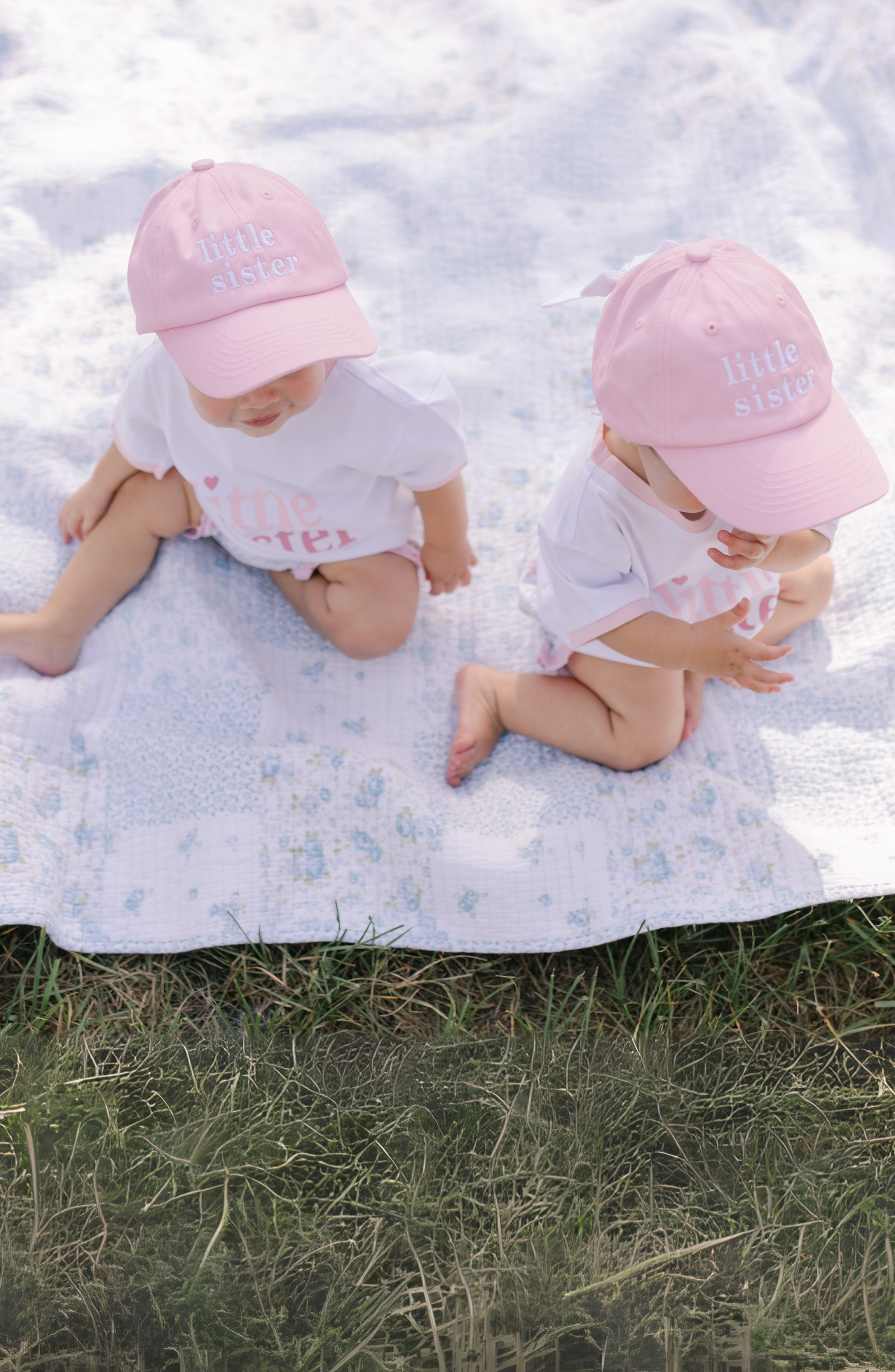 Little Sister Bow Baseball Hat (baby/toddler)