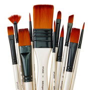 Studio Brush Set - Gold Nylon - Storage Case - 12 Piece