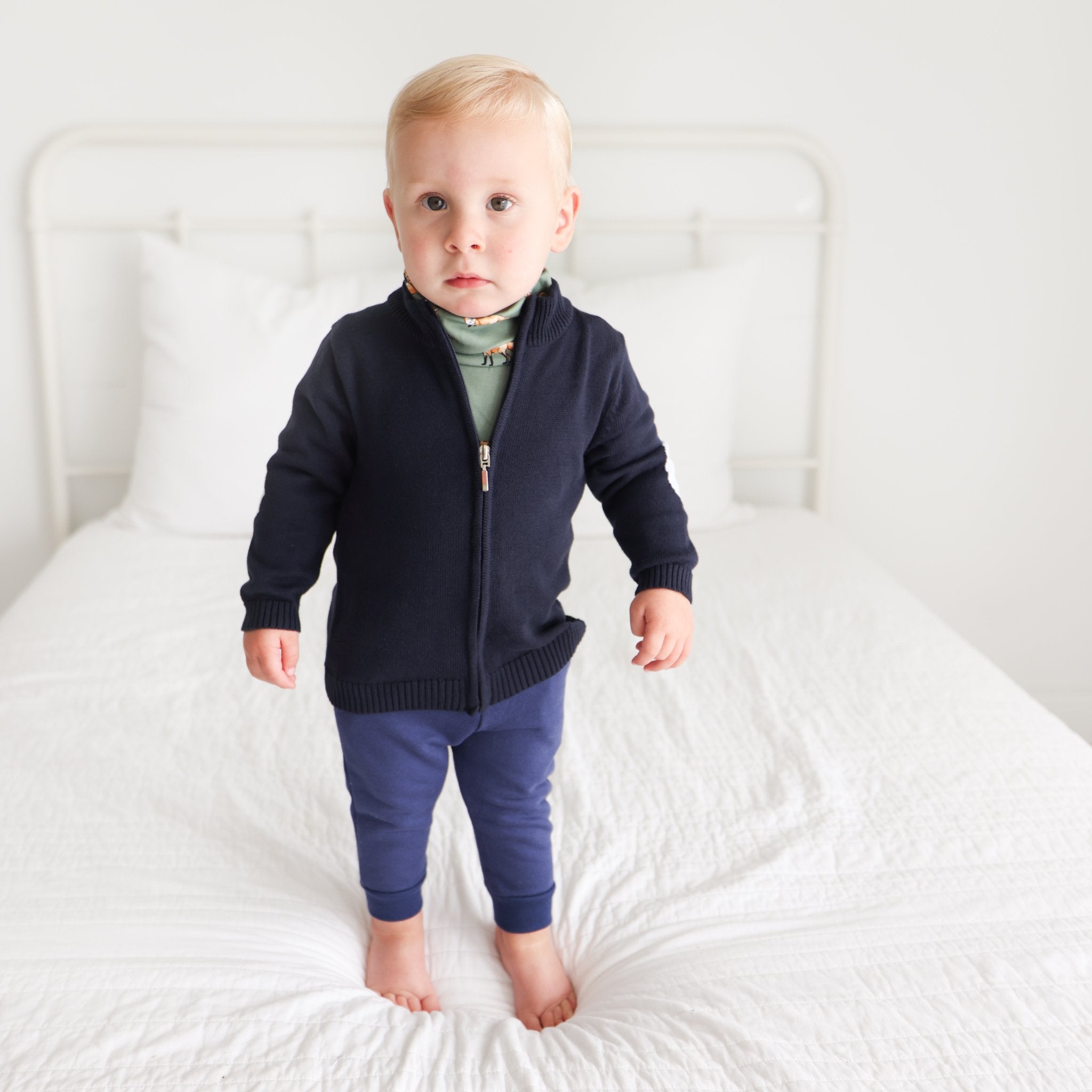 Green Fox Turtleneck Onesie