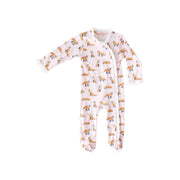 Pink Fox Ruffle Footie