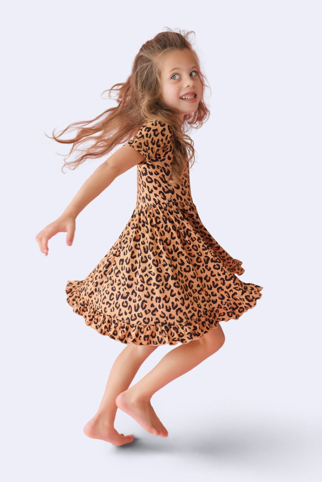 Leopard Dream Ruffle Dress
