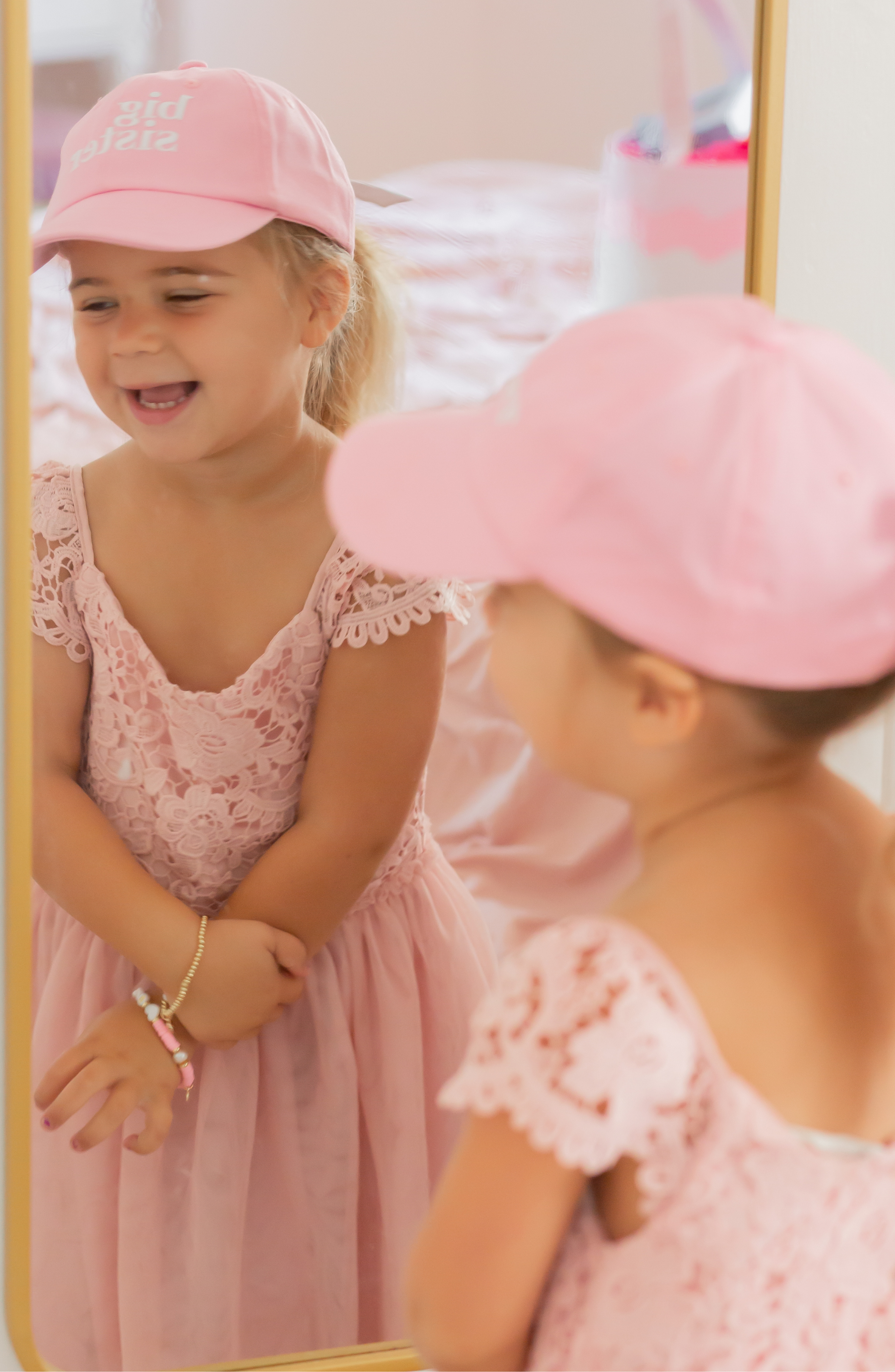 Big Sister Bow Baseball Hat (baby/toddler, Youth)