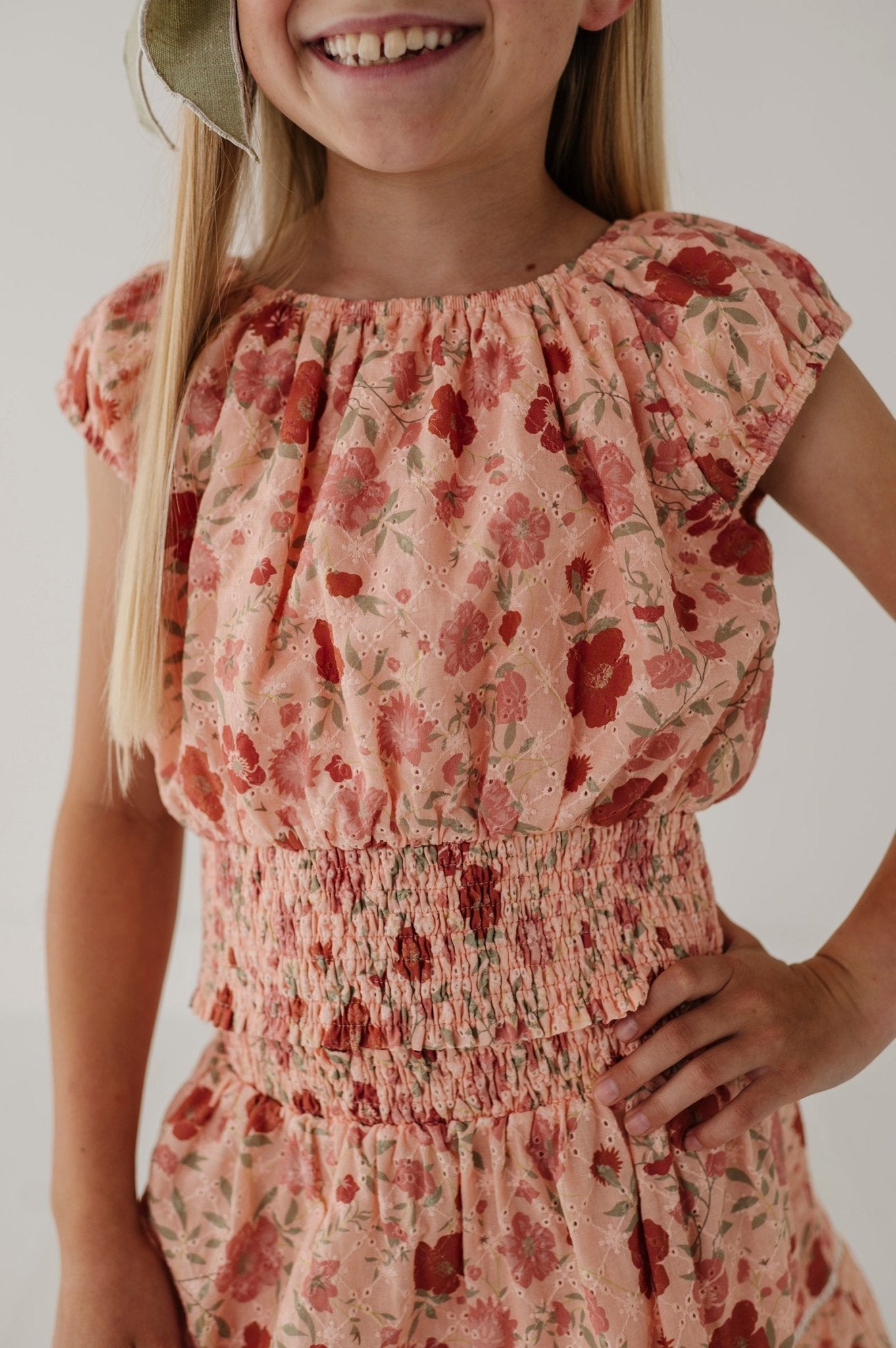 Eyelet Peasant Top