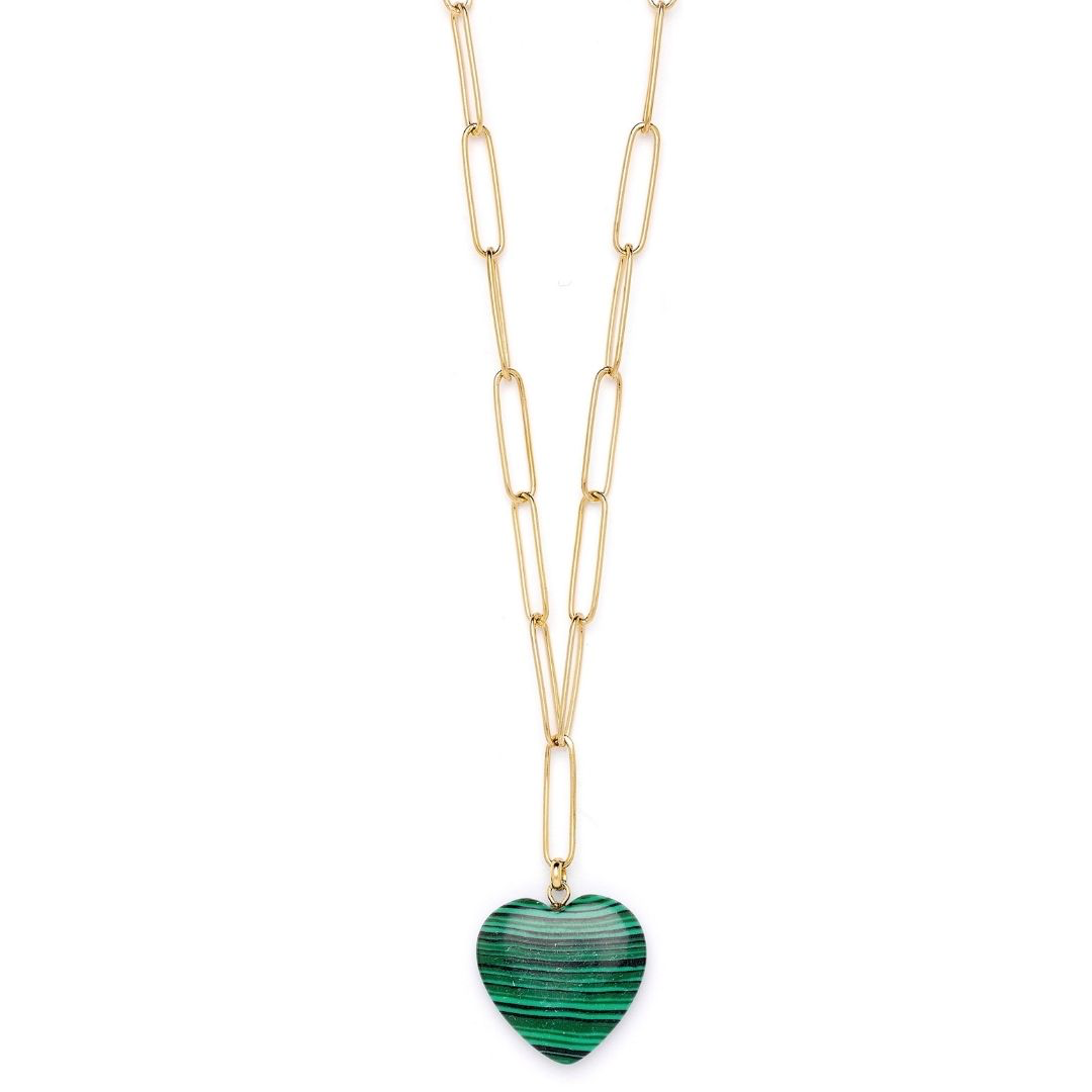 Le Catch X Oiya 2.0: Amazonian Gemstone Heart Chain Necklace