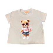 Tweenstyle By Stoopher - Spring Bear - White Boxy Tee