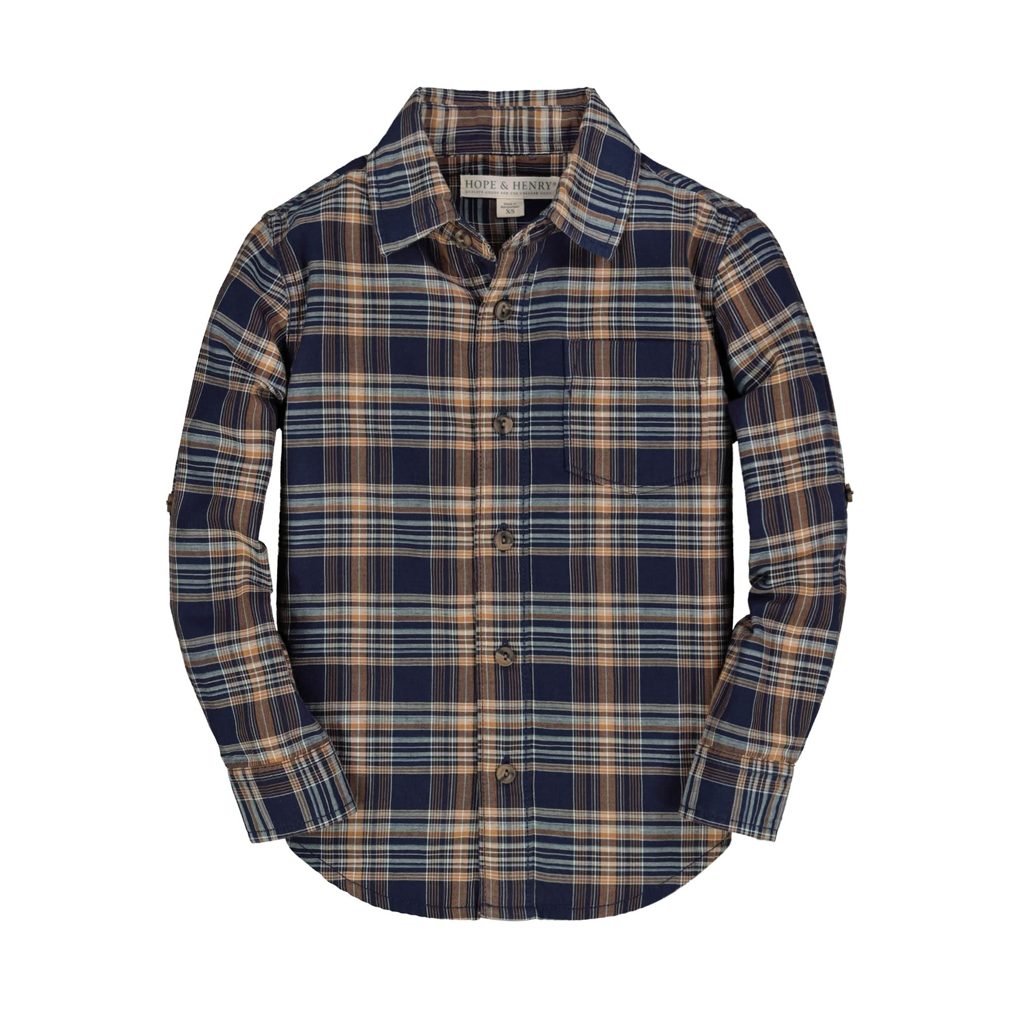 Convertible Double Weave Button Down Shirt