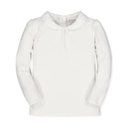 Knit Top With Woven Collar