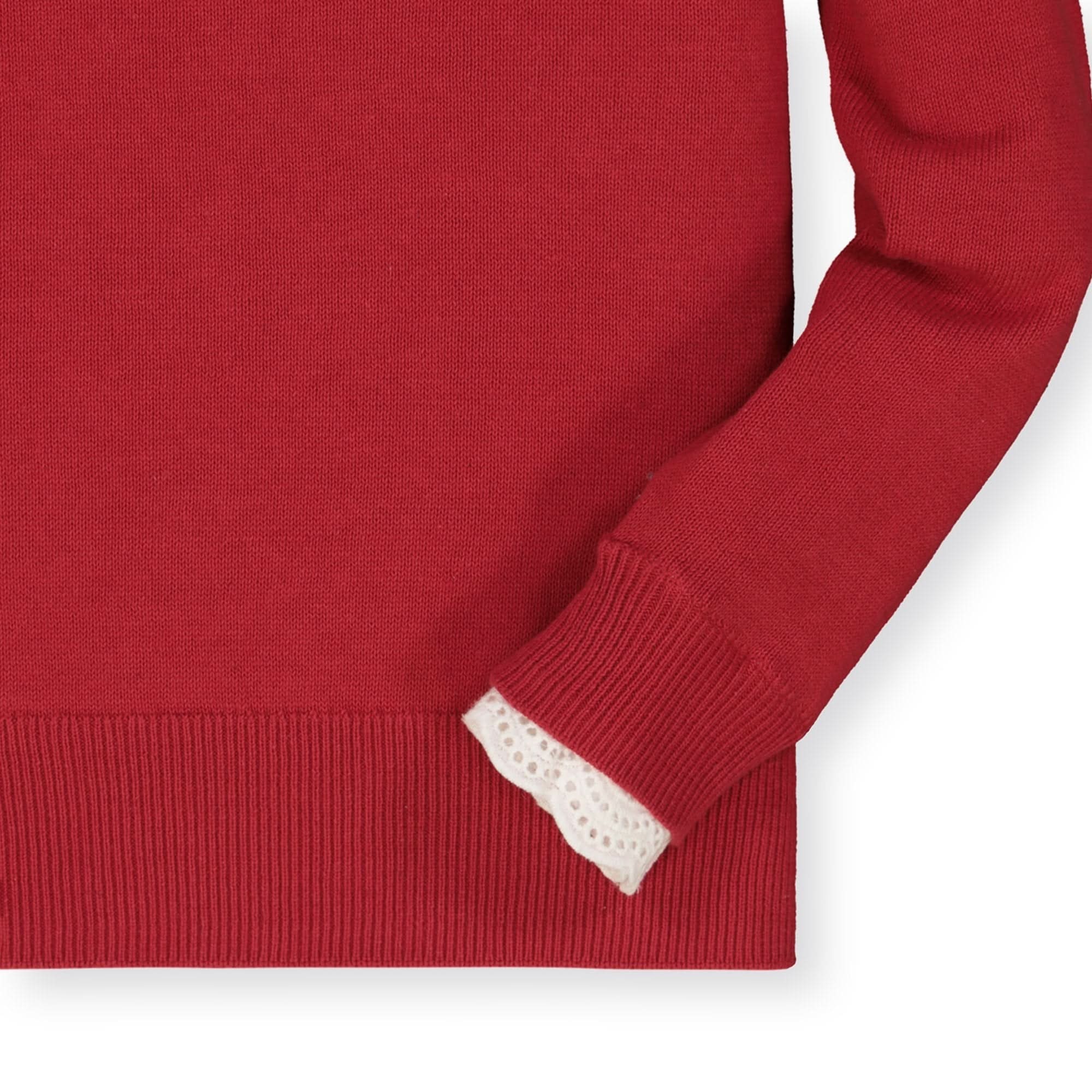 Lace Trim French Organic Sweater