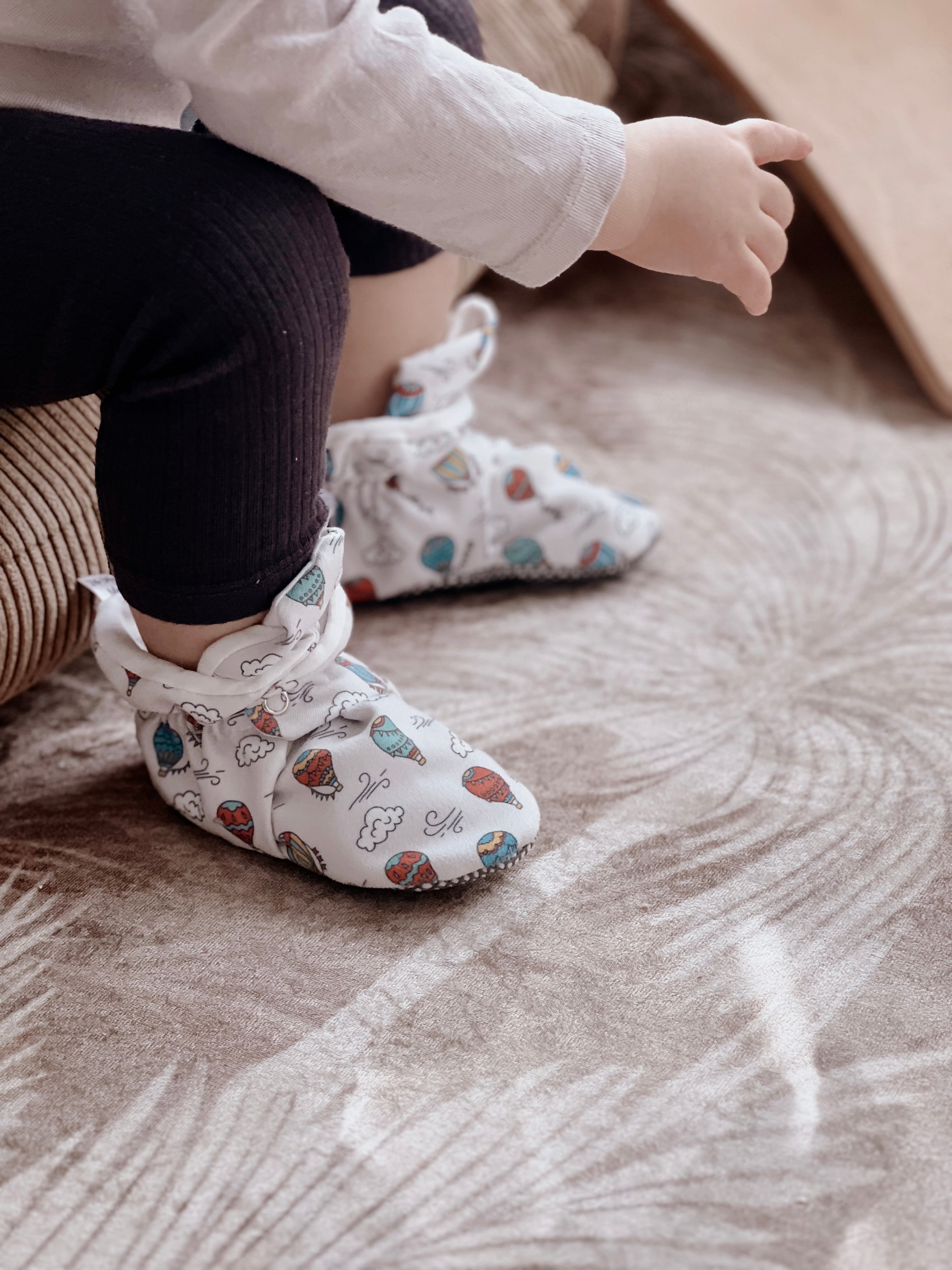 Organic Cotton Baby Booties, Non-slip Sole, Cotton Newborn Booties Home Nursery Shoes, Cappadocia