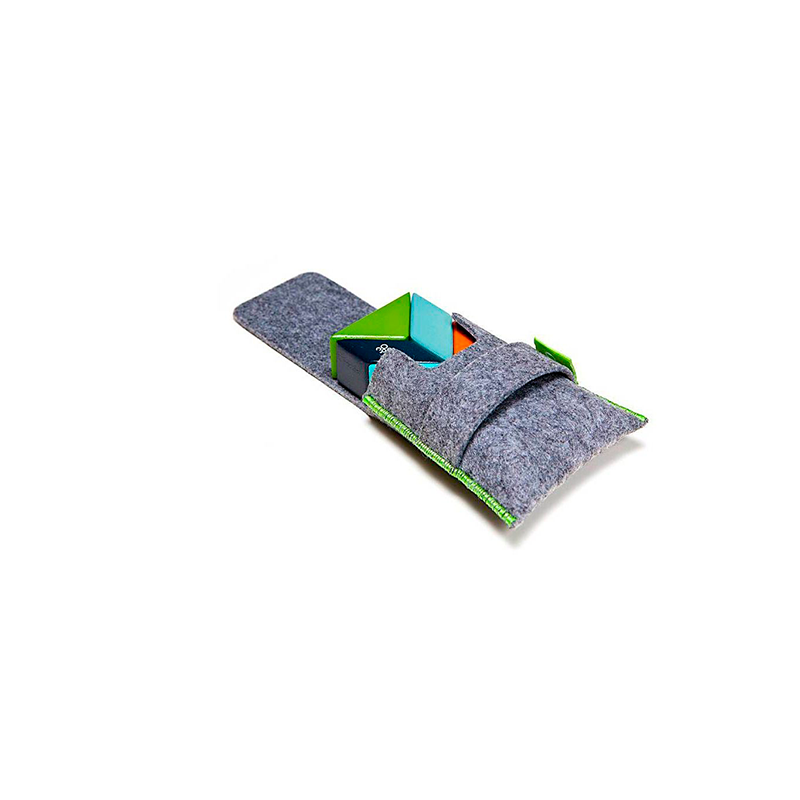 Pocket Pouch Prism <br>magnetic Wooden Blocks <br>6 Pieces