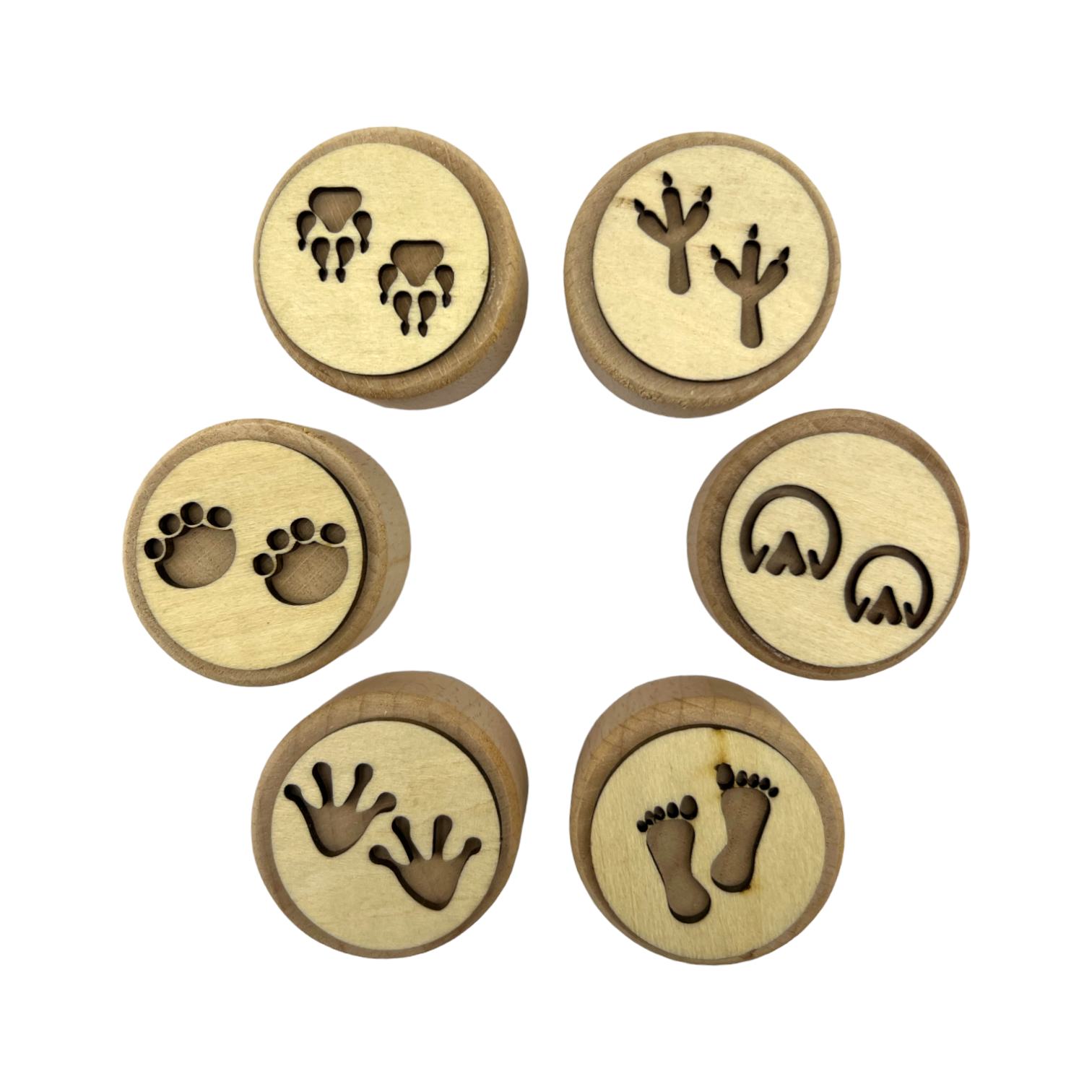 **pre-order (ships In 3-4 Weeks)**wooden Playdough Stampers Set