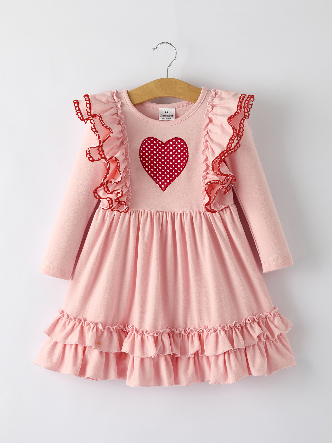 Valentine’s Day Sweetheart Pink Ruffle Girls Dress
