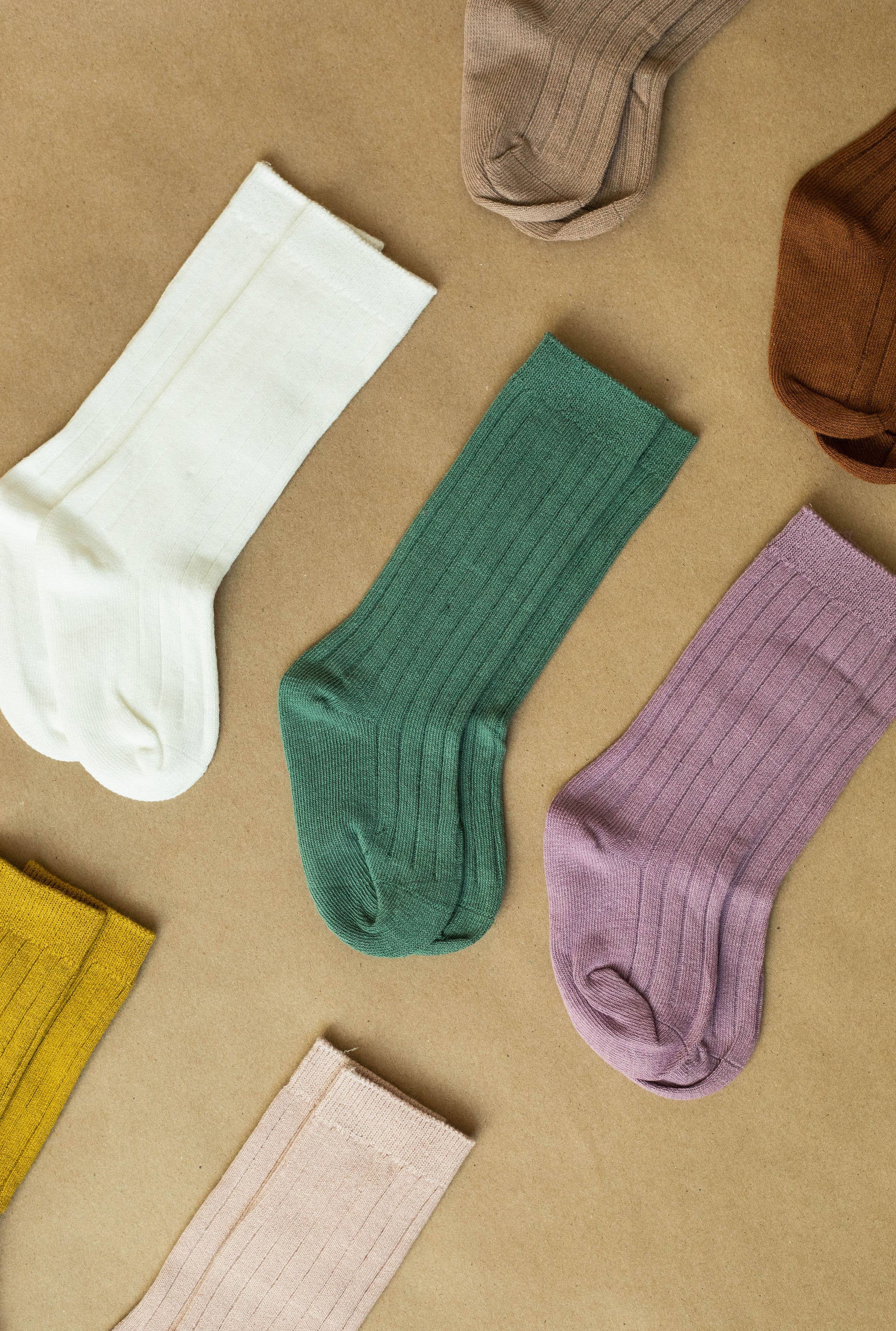 Back To School Brown-knee High Socks
