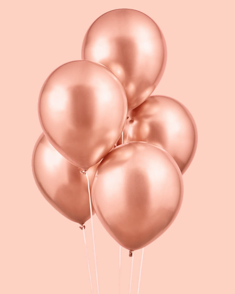 Rose Gold Chrome Pack - 25 Metallic Balloons