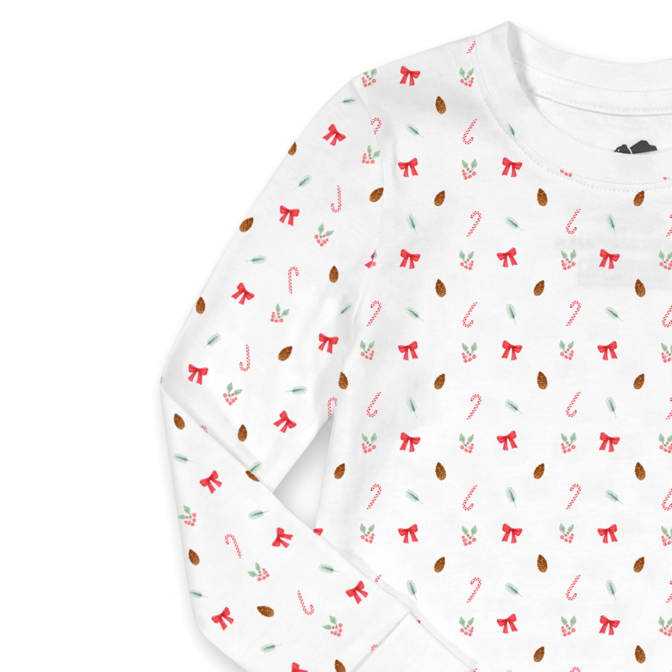 Crewneck Pajamas - Holly Print