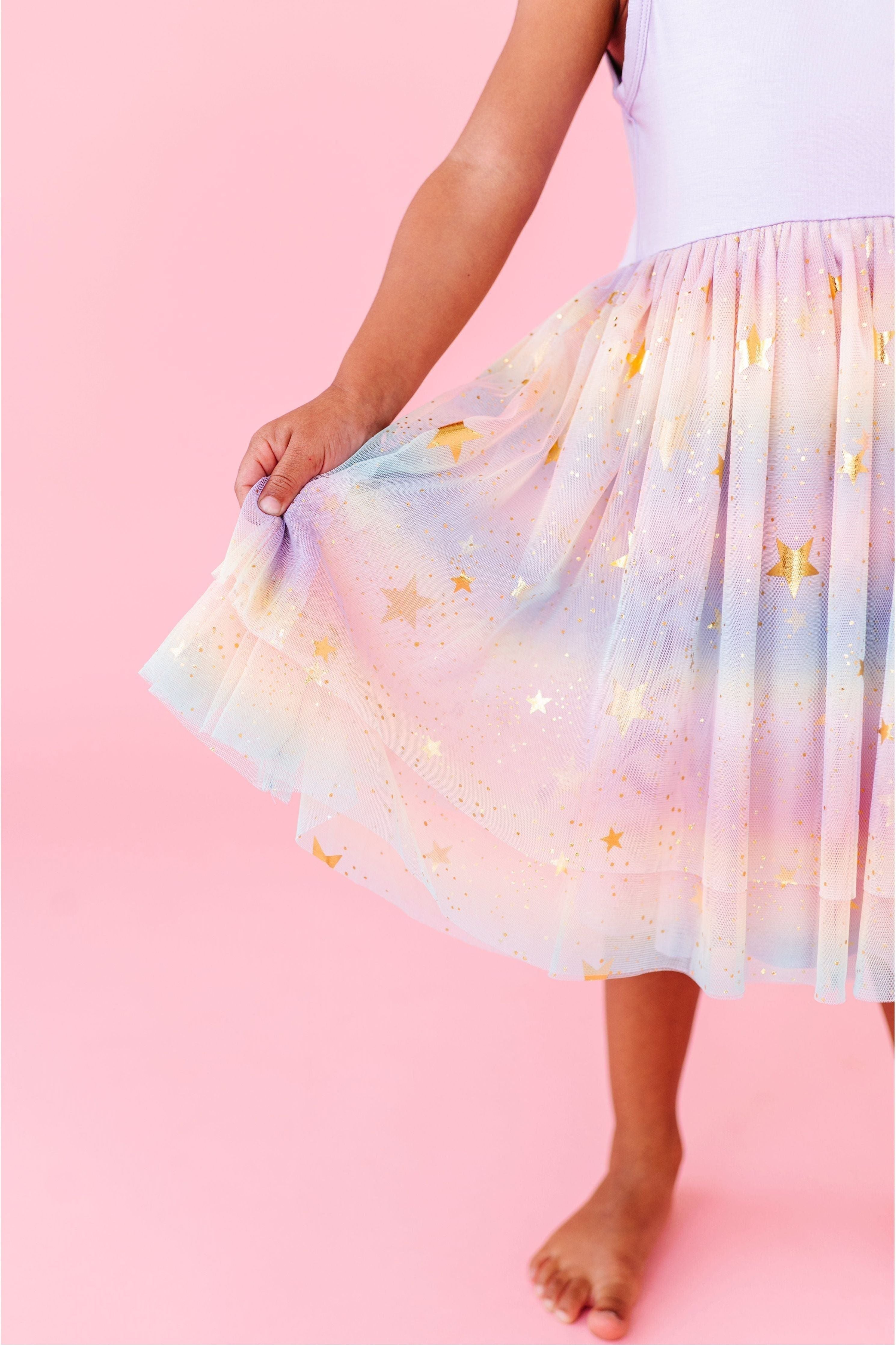 Bamboo Tulle Dress - Rainbow Ombre Twinkle