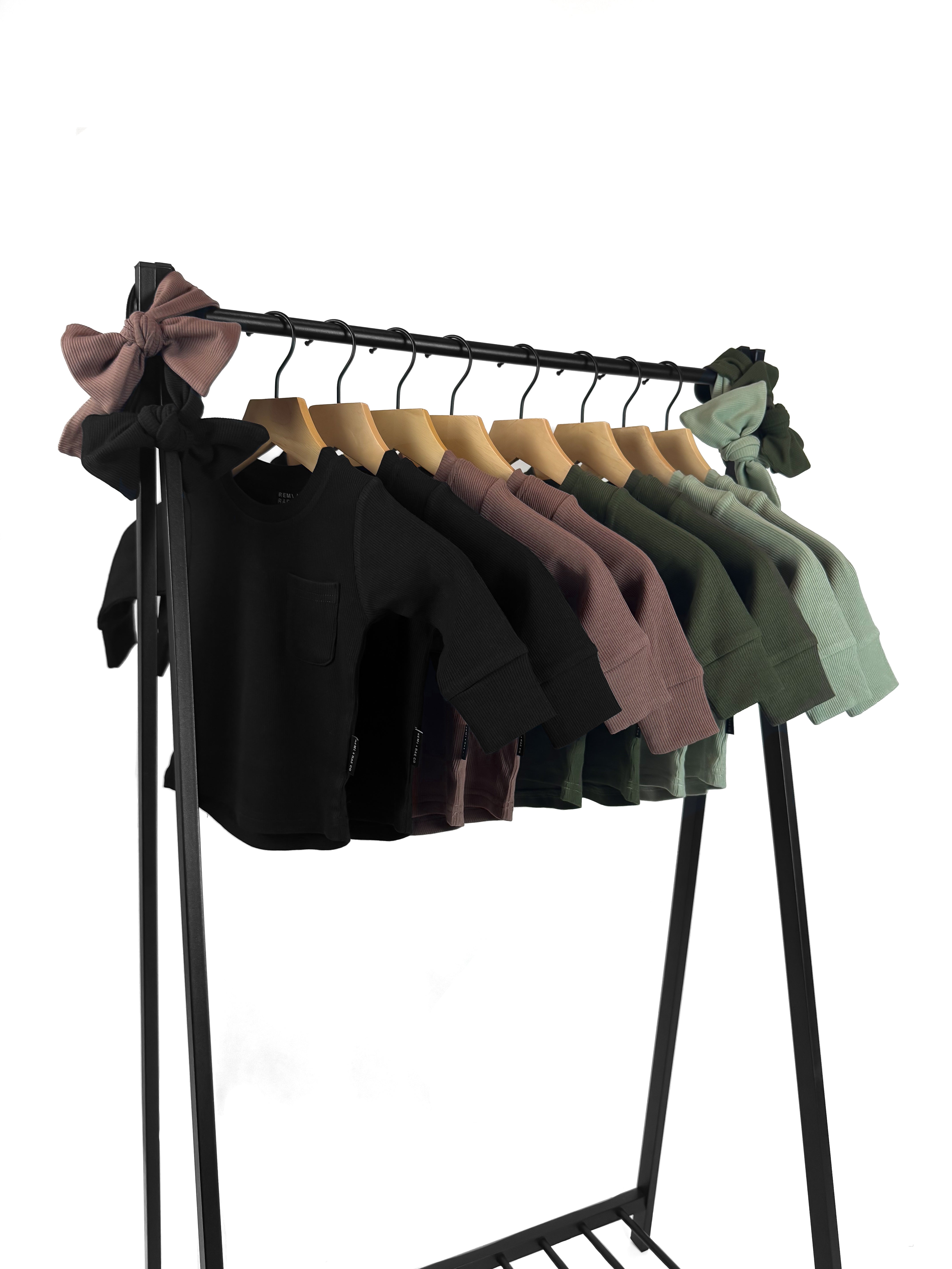 Bamboo Ribbed Long Sleeve Pocket Tee - Sage