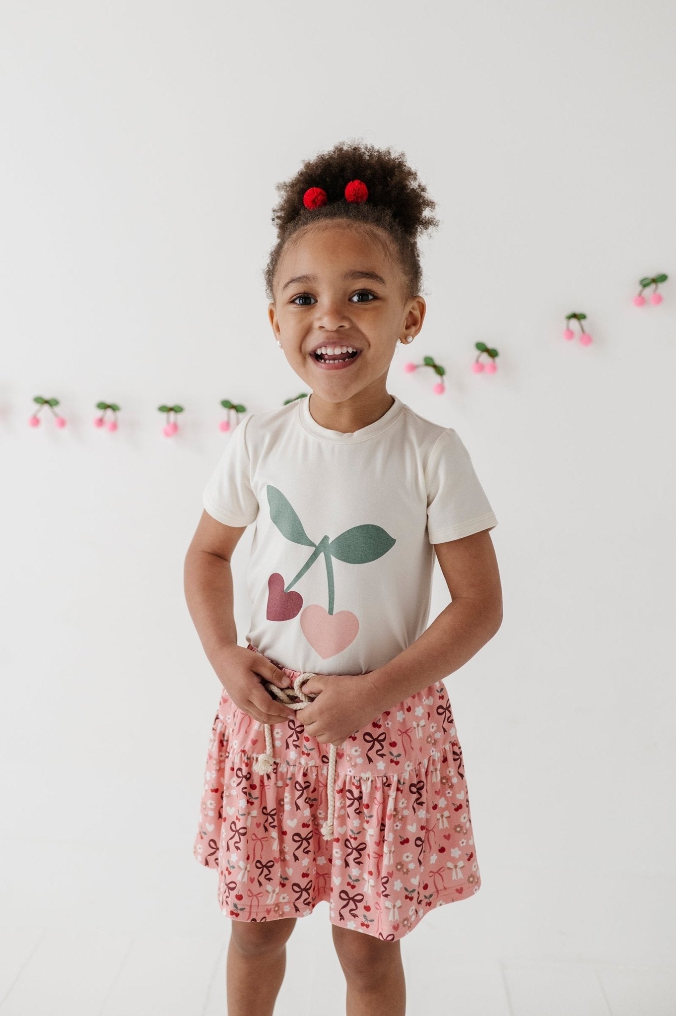Girls Short Sleeve Tee In Cherries